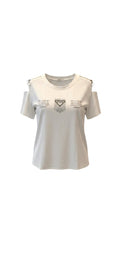 Ring Detail Cold Shoulder Top / חולצת כתפיים פתוחות טבעות