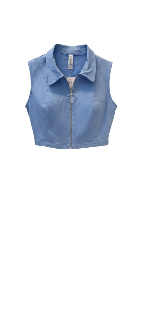 Zipper Vest & Tailored Pants Set / סט וסט רוכסן ומכנס מחויט