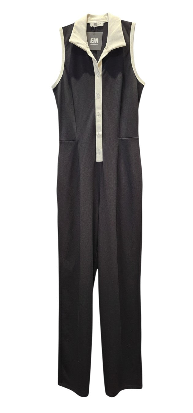Sleeveless Polo Jumpsuit / אוברול פולו ללא שרוולים