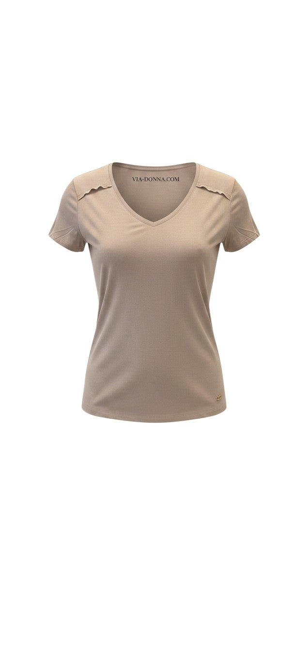 Light Blue V-Neck T-Shirt / טי שירט V תכלת
