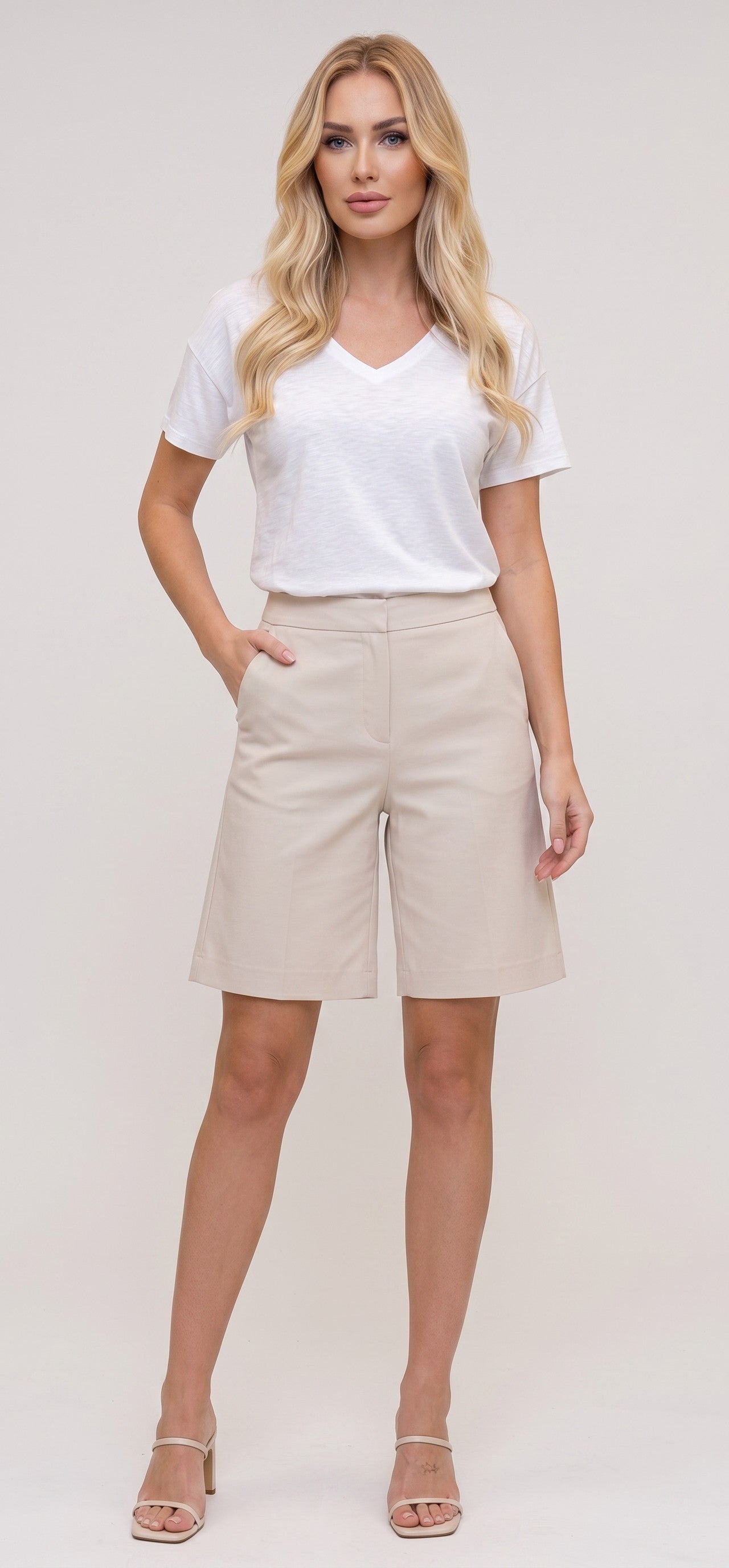 9974 חולצה דנה Basic Pink V-Neck Top / טי שירט V בייסיק ורודה