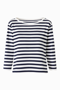 9856 חולצת פסים Casual Striped Long Sleeve Top