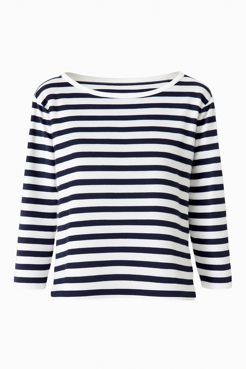 9856 חולצת פסים Casual Striped Long Sleeve Top