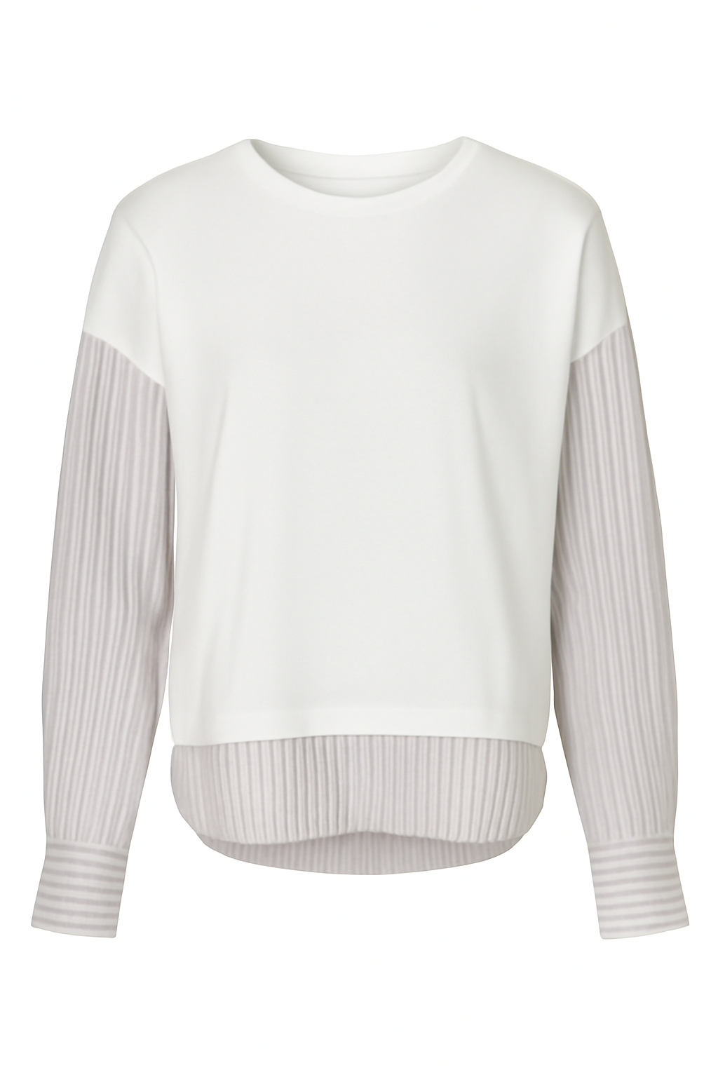 חולצת שילוב פסים | 9861 Striped Combination Top