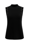 9גופית ניטים | 9875 Studded High Neck Tank Top