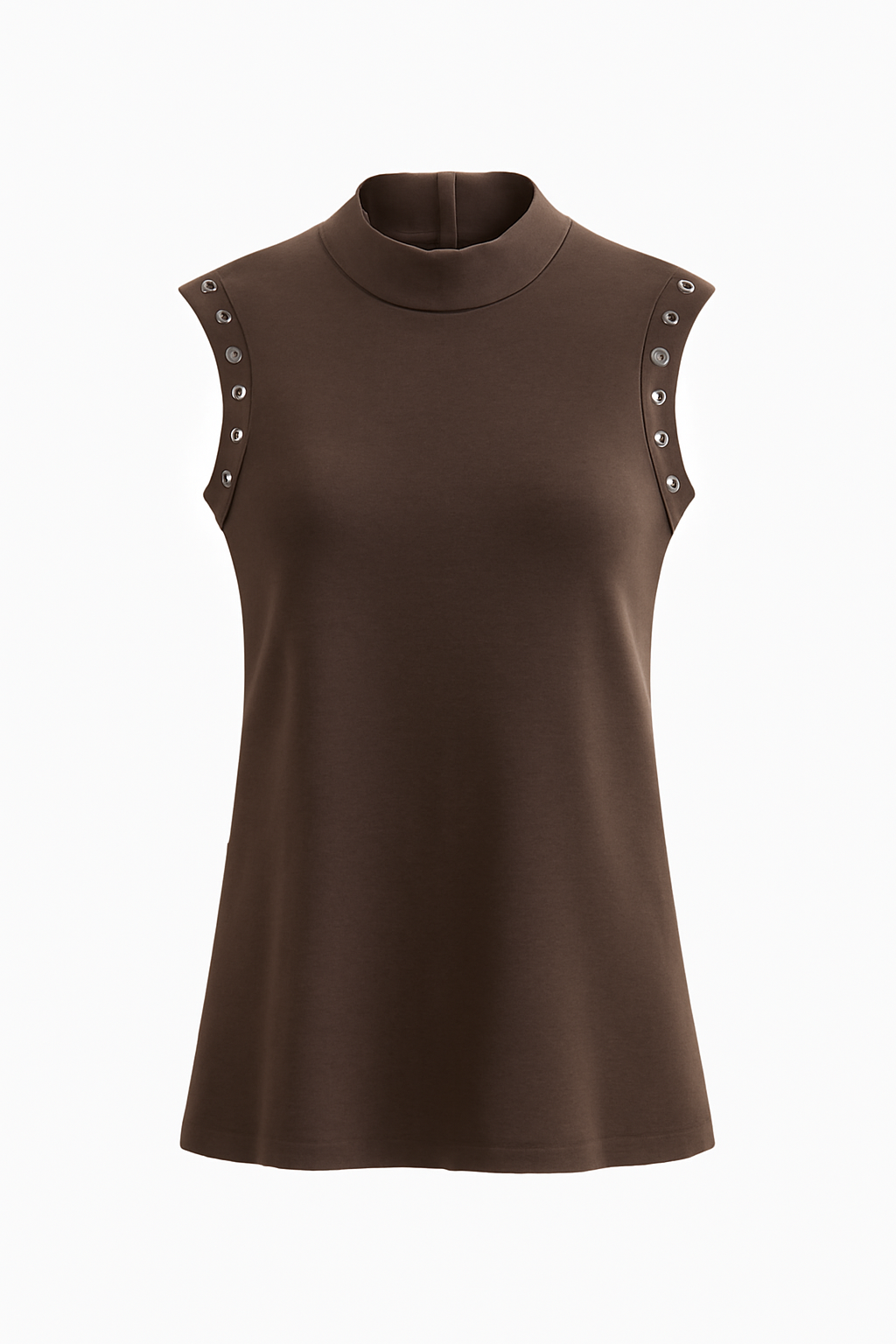 9גופית ניטים | 9875 Studded High Neck Tank Top
