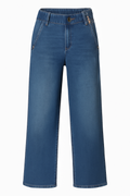 ג'ינס רחב עם כיסי צד לייקרה 19920101 | Wide Leg Jeans with Side Pockets