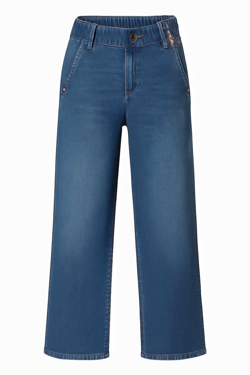ג'ינס רחב עם כיסי צד לייקרה 19920101 | Wide Leg Jeans with Side Pockets