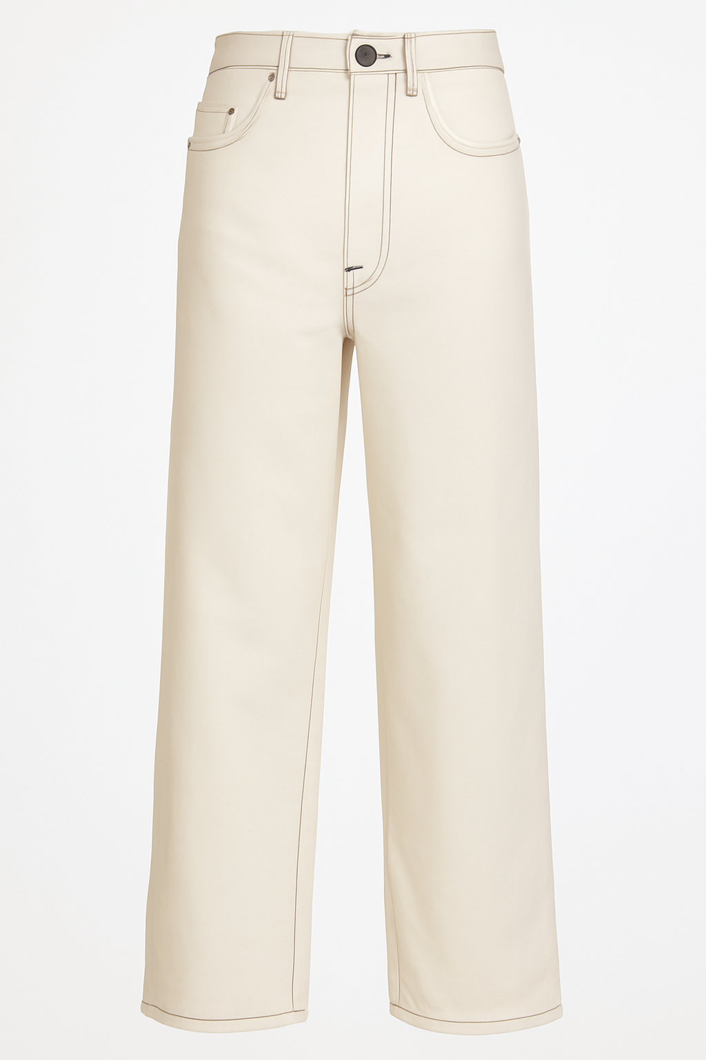 ג'ינס באגי שמנת עם תיפורים 20220101 | Cream Baggy Jeans with Stitch Detail