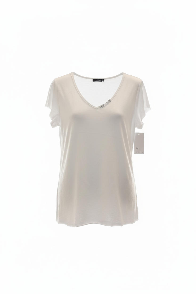 חולצה וי 3 כפתורים | V-Neck 3 Button Shirt