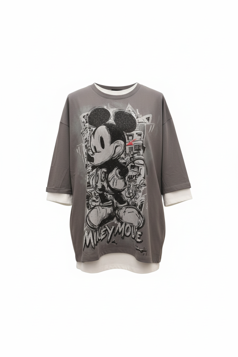 חולצת מיקי מאוס 2096 | Mickey Mouse Print Shirt 2096