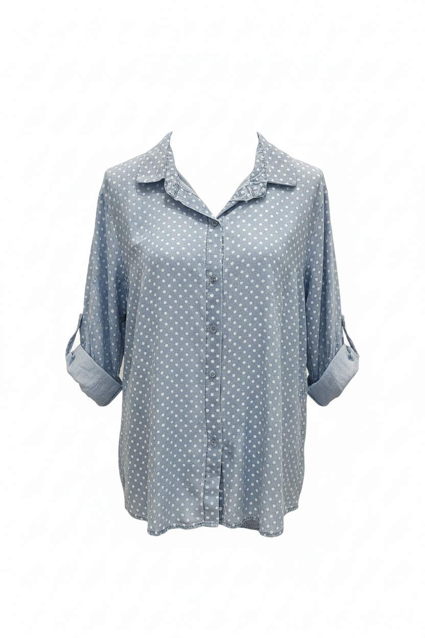 חולצת נקודות קלילה 2050 | Polka Dot Shirt 2050