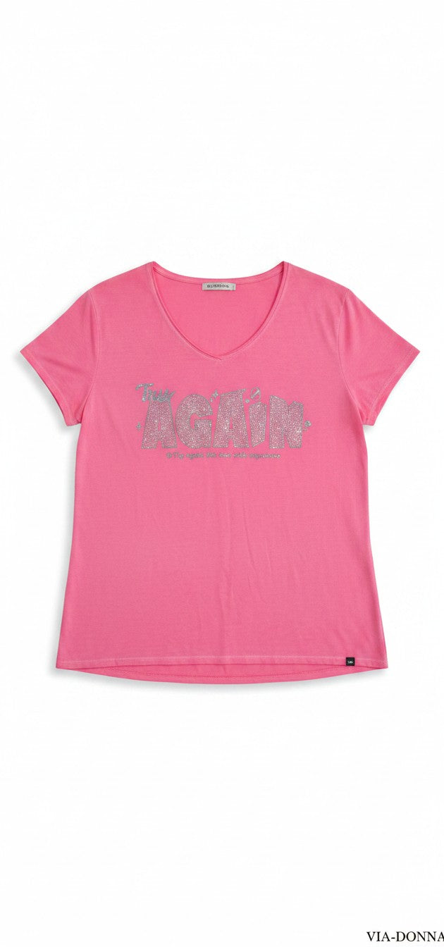 Printed Rhinestone Tunic / טוניקה מודפסת אבנים