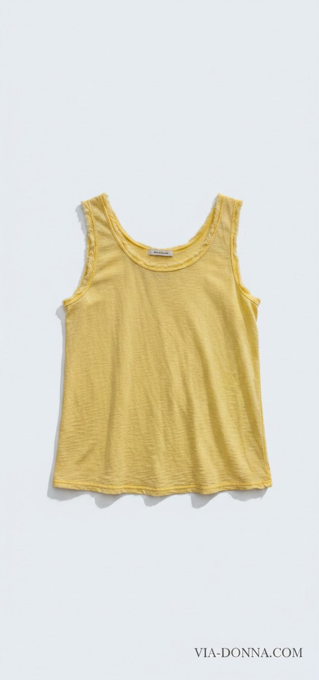 גופיית וואש חלקה / Solid Wash Tank Top