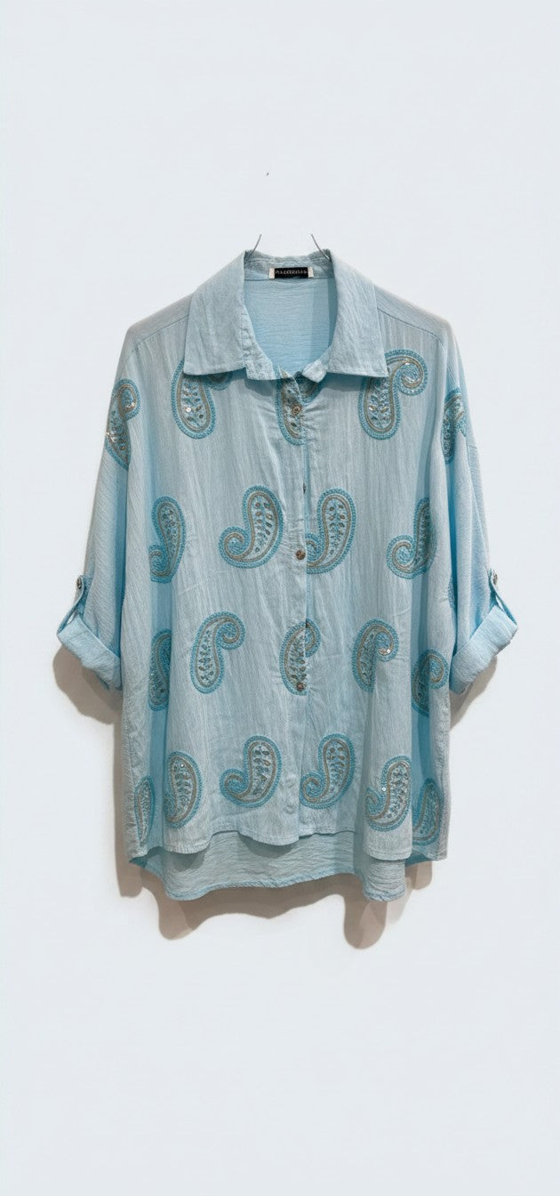 Ethnic Button-Up Tunic / טוניקה מכופתרת אתני
