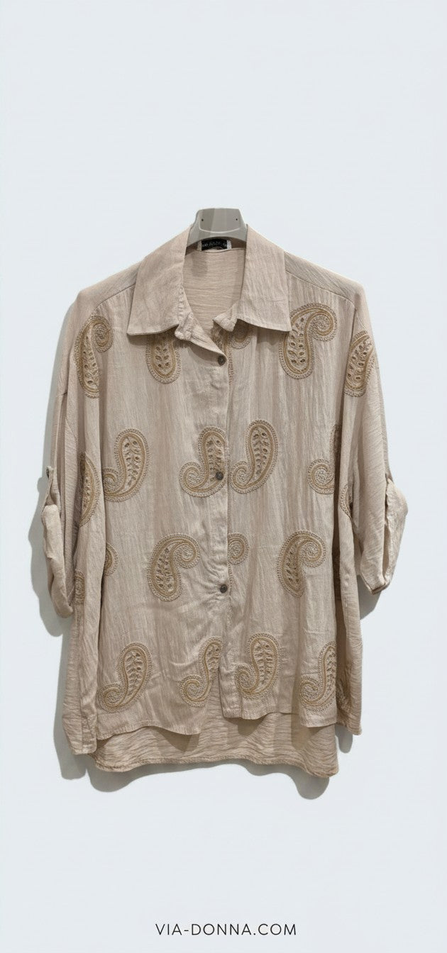Ethnic Button-Up Tunic / טוניקה מכופתרת אתני