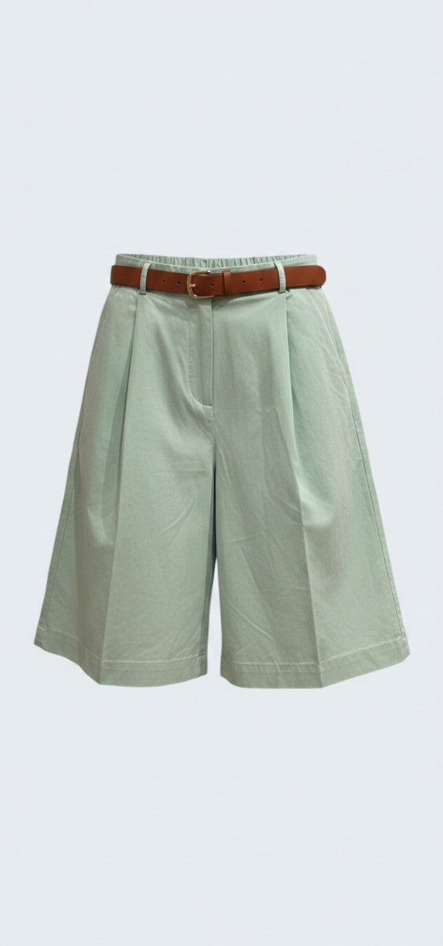 Brown Belt Bermuda Shorts / ברמודה שילוב חגורה חומה