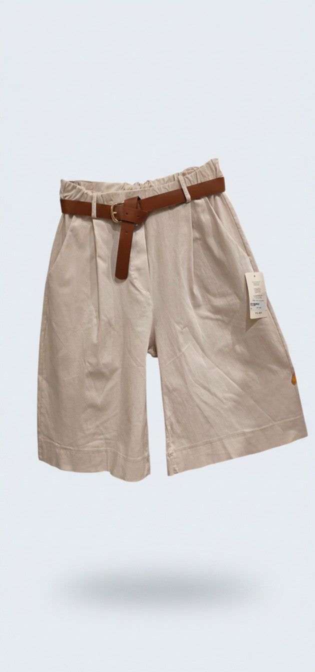 Brown Belt Bermuda Shorts / ברמודה שילוב חגורה חומה