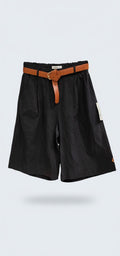 Brown Belt Bermuda Shorts / ברמודה שילוב חגורה חומה