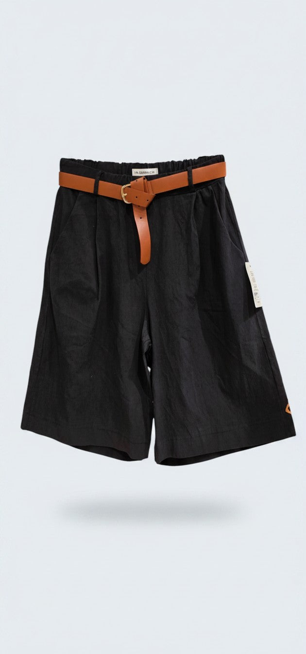 Brown Belt Bermuda Shorts / ברמודה שילוב חגורה חומה