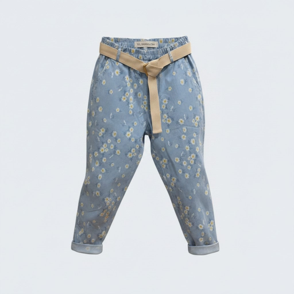 Floral Belted Pants 2026 / מכנס פרחוני חגורה יבוא 2026