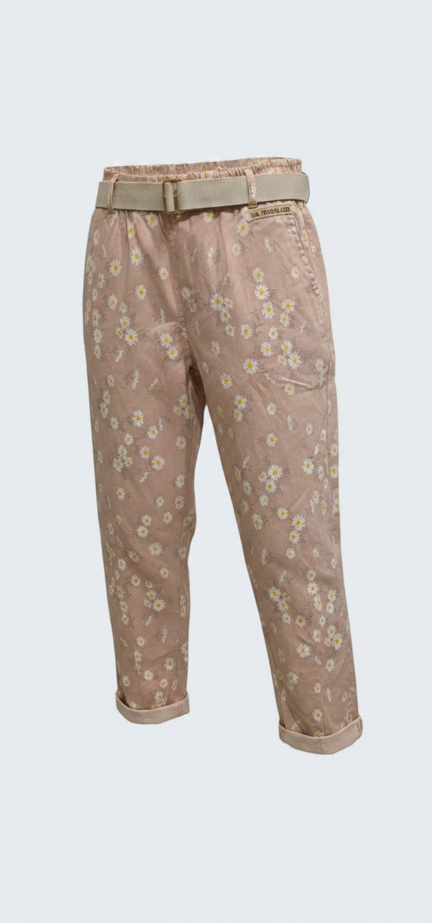 Floral Belted Pants 2026 / מכנס פרחוני חגורה יבוא 2026