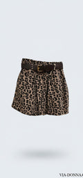 Leopard Belted Shorts / שורט מנומר חגורה
