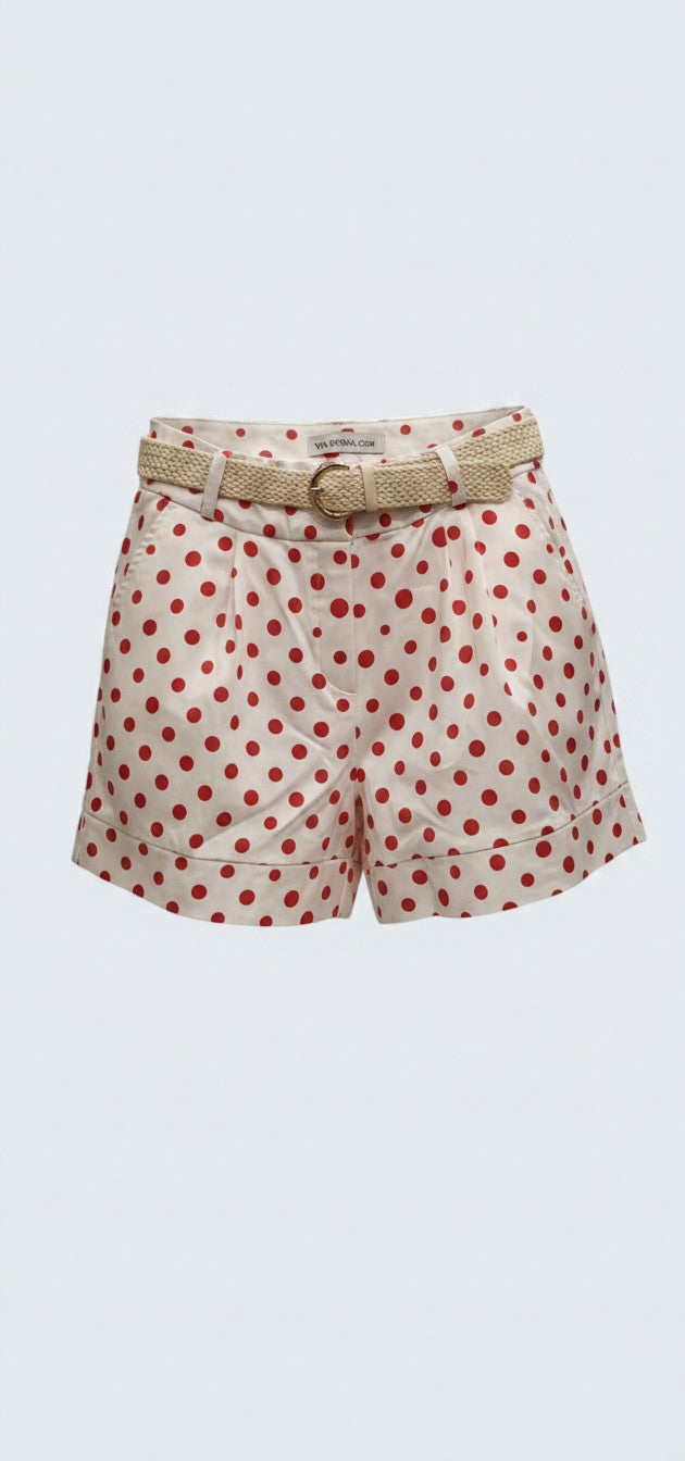 Polka Dot Belted Shorts / שורט נקודות חגורה