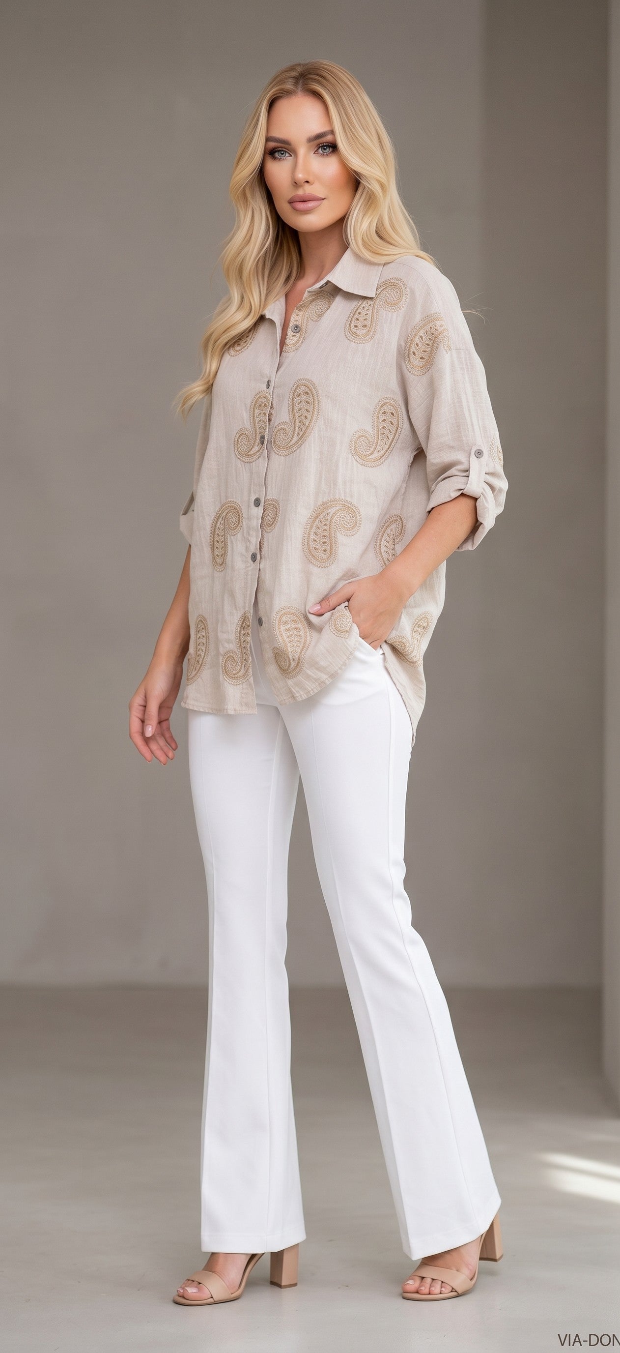Ethnic Button-Up Tunic / טוניקה מכופתרת אתני